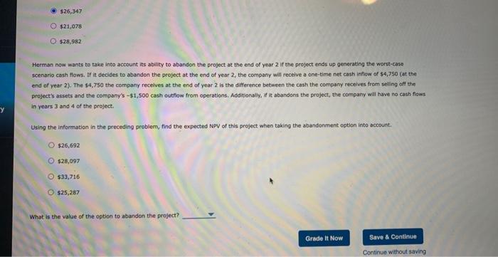 are projected to be 122,000 per year, and the worst-case cash flows