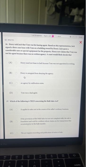 beed help with all please 26. Henry told Jack that Tom was