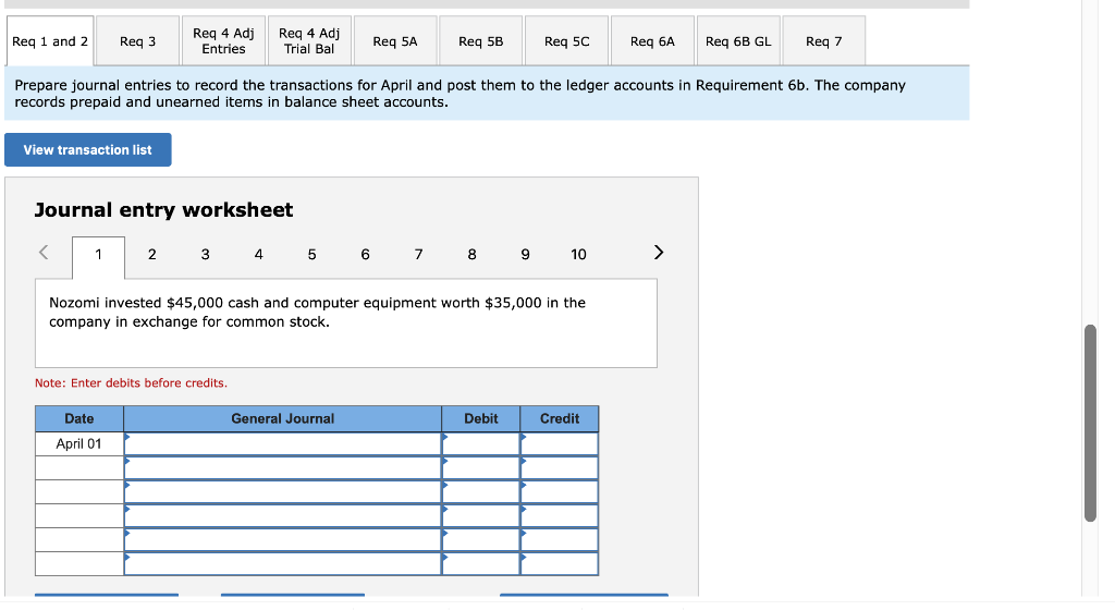 travel agency, Adventure Travel. The following transactions occurred during the company's first