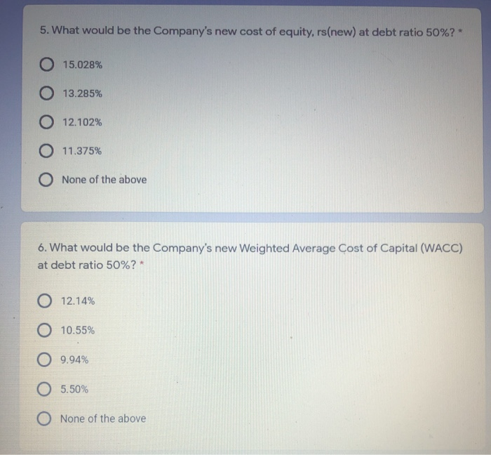 Premium (MRP) Cost Of Equity,rs(current) Tax Rate EPS(current) 10% 3% 6% 12%