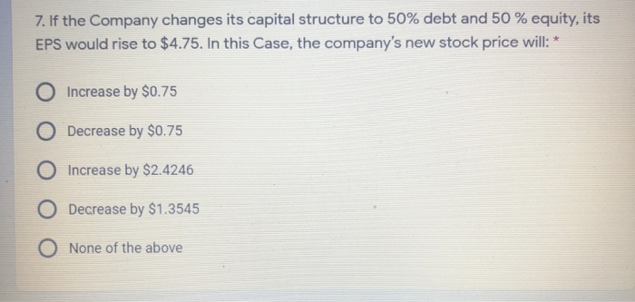 40% $4 1. What is the Company's stock price at the current