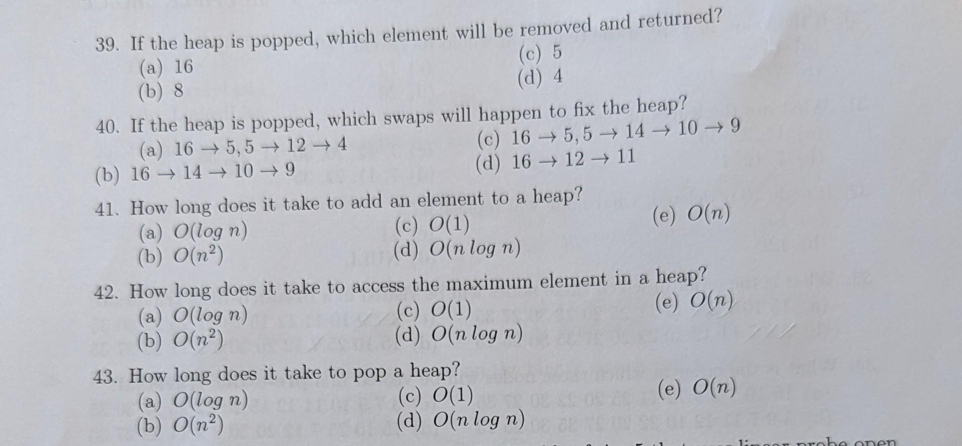 the following questions based on this tree: 37. Write the complete binary