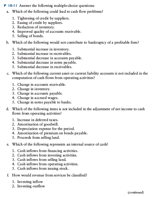  Please answer each multiple choice question in Excel format with proper