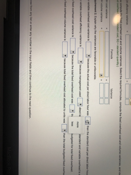hours 575 units 2 hours per unit Print Done our was direct