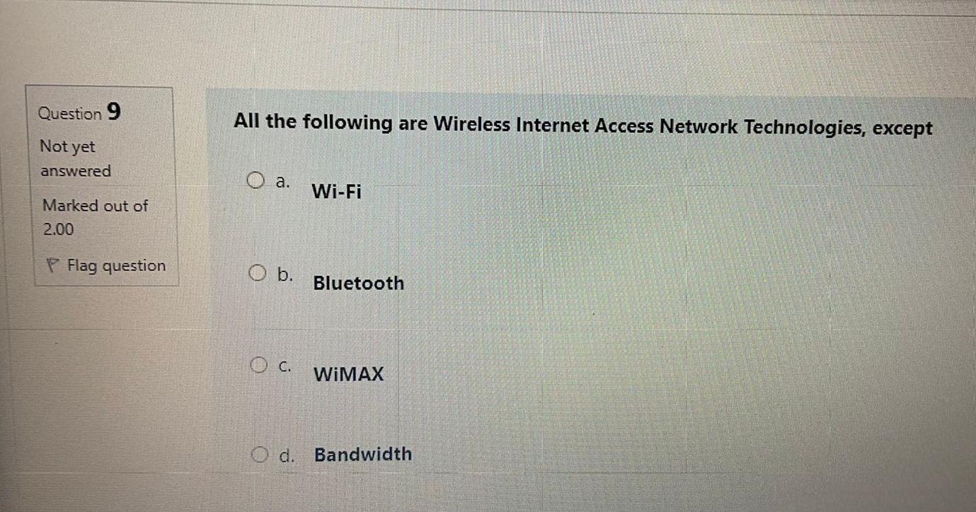 following are Mobile devices, except Not yet answered O a. Tablets Marked