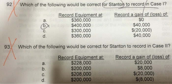 it is C. But I dont understand why you would record equipment