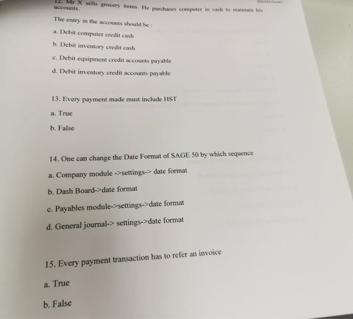 2. Sage 50 does not allow shortcuts in its dashboard a. True