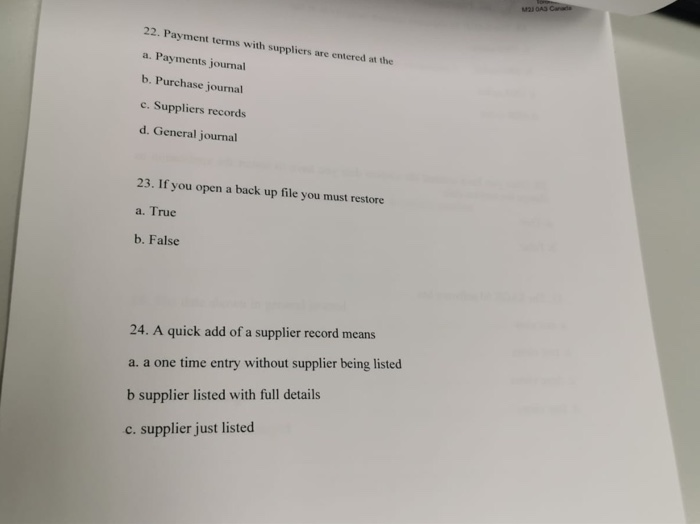 information is complete before adding the suppe b. We can leave those