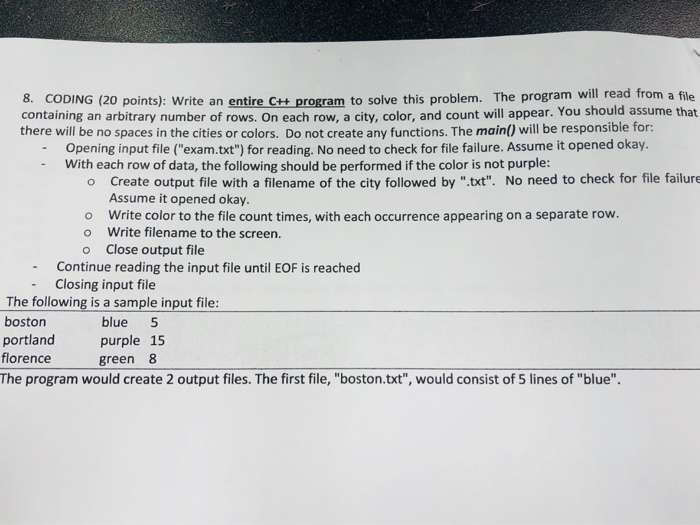  Help please!!! Important!! Extra good vote :) tia 8. CODING (20