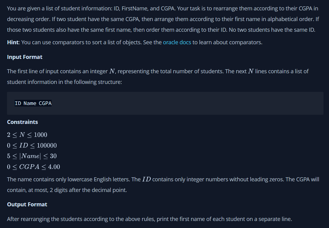 Please help me with this Java question: Java Sort. We are given