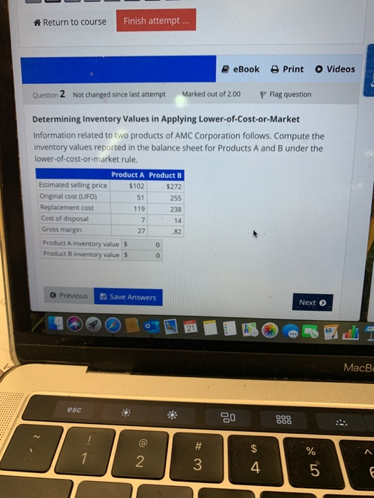  please show work! Return to course Finish attempt ... eBook Print