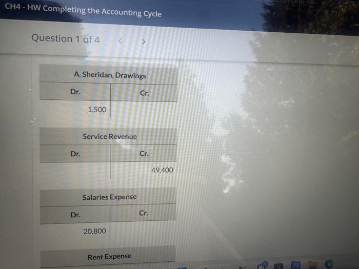31,2024, are presented below. Question 1 of 4 Income Summary A. Sheridan,