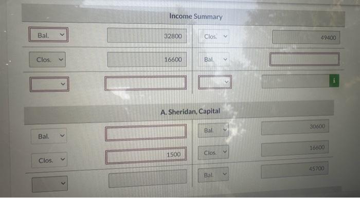 Capital Clos. Question 1 of 4 A. Sheridan, Capital 7.58/10 Clos, Bal