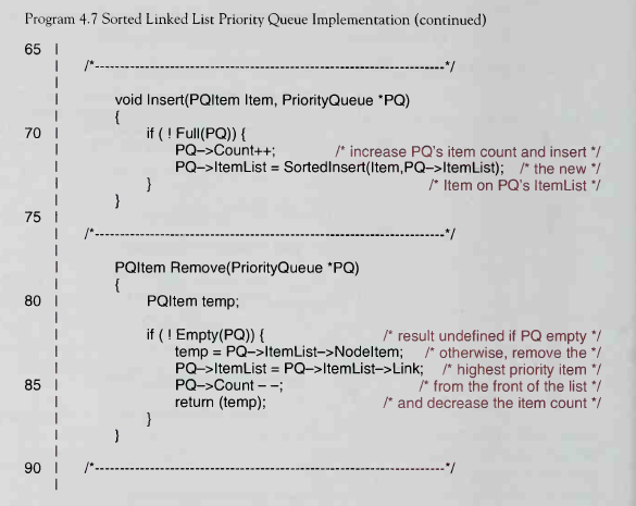 typedef int PQitem; typedef PQItem PQArray[MAXCOUNT); typedef struct int Count; PQArrayItemArray: }