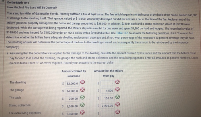  Do the Math 10-1 How Much of Fire Loss Will Be