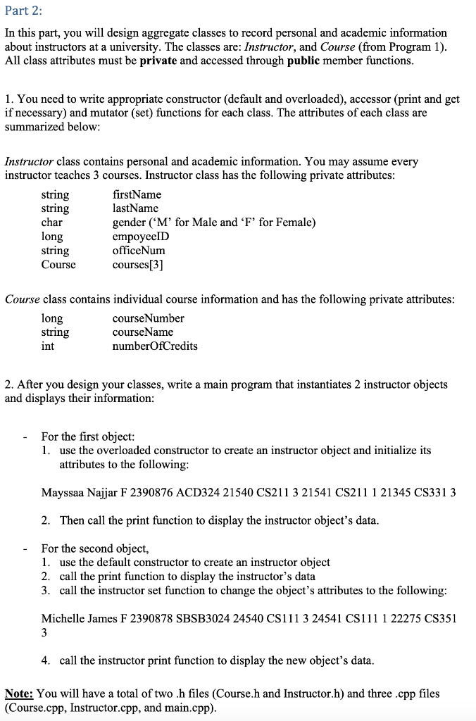 ANSWER. It is detrimental that these instructions are followed: - The code