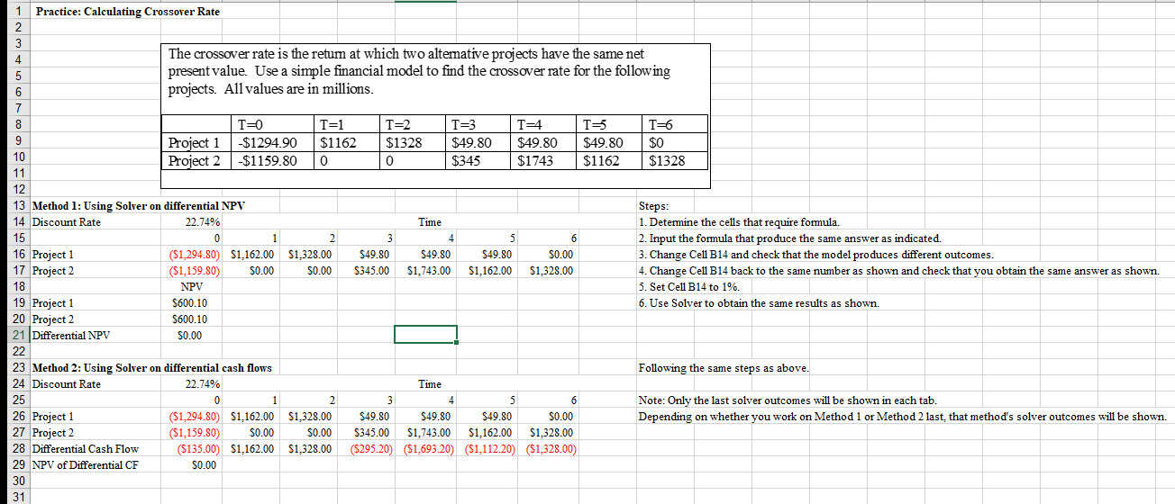  1 Practice: Calculating Crossover Rate 2 3 4 The crossover rate