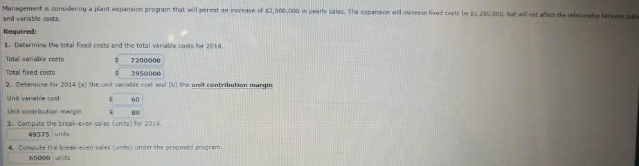 Break-Even Sales Under Present and Proposed Conditions Boleyn Company, operating at full