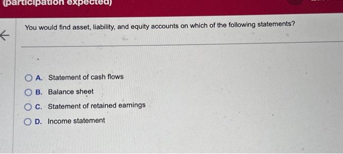 2 practice # 10 You would find asset, liability, and equity accounts