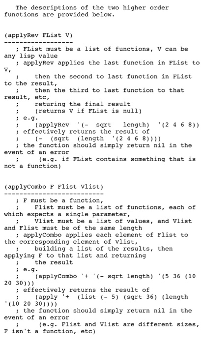  The task is to create a lisp file, containing the definitions