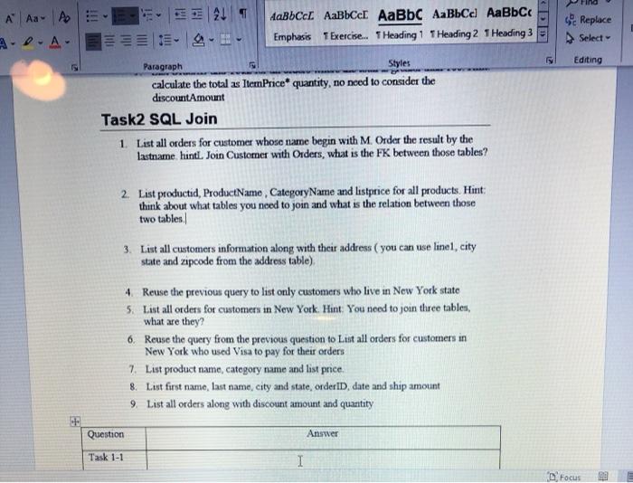  2 T A Aa A ADA c Emphasis Exercise... THeading 1