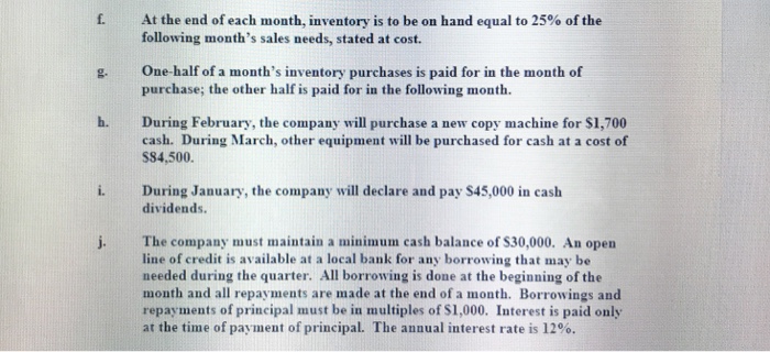 balance sheet. Thanks ABC Company, a retailer, prepares its master budget on