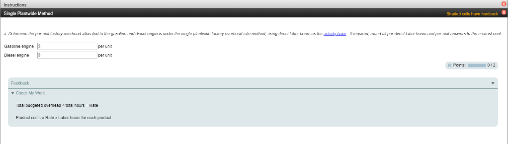 production departments, Fabrication and Assembly. Management needs accurate product cost intormation in