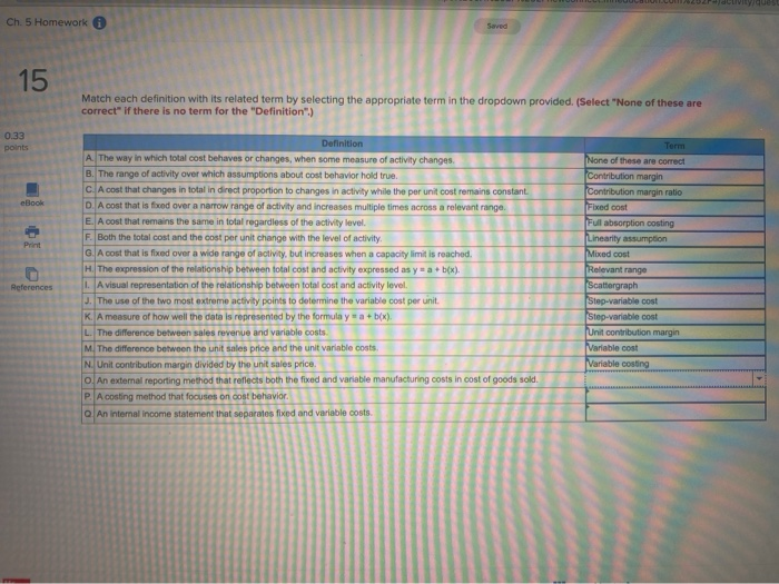  Variable List Provided on right side (Not correct answers listed :/
