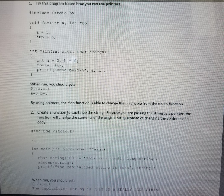 c programming and only use the functions given nothing else 1.