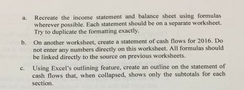Mining Co. Income Statements For the Years 2015 and 2016 2015 $354,000