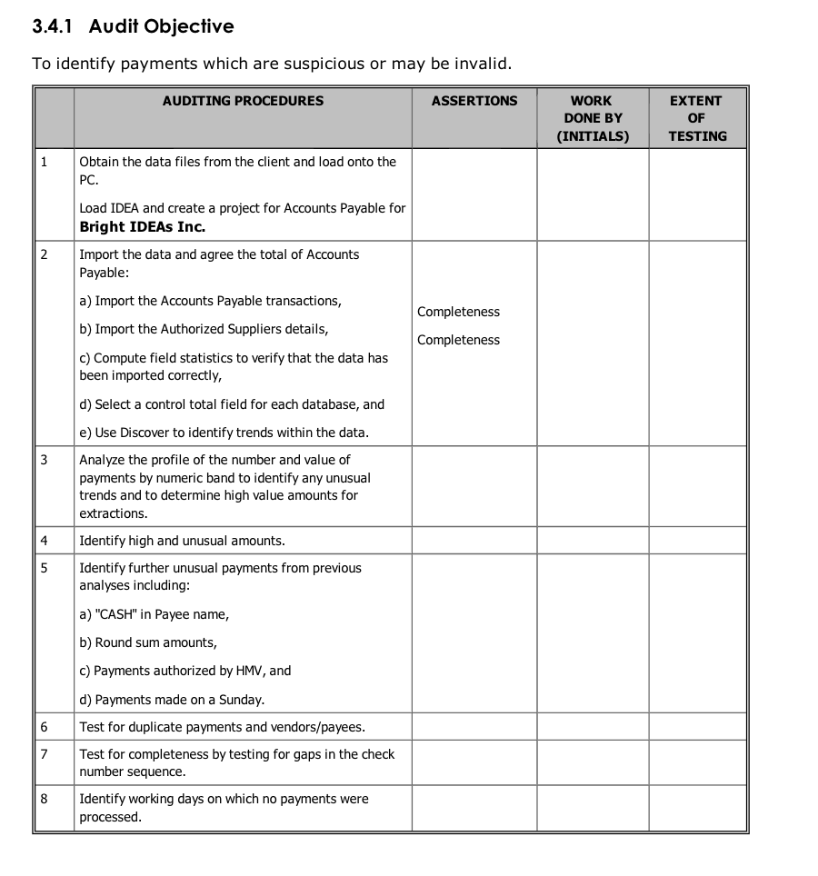  I need help with what the proper audit assertions would be