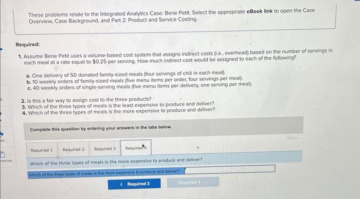 the number of servings in each meal at a rate equal to