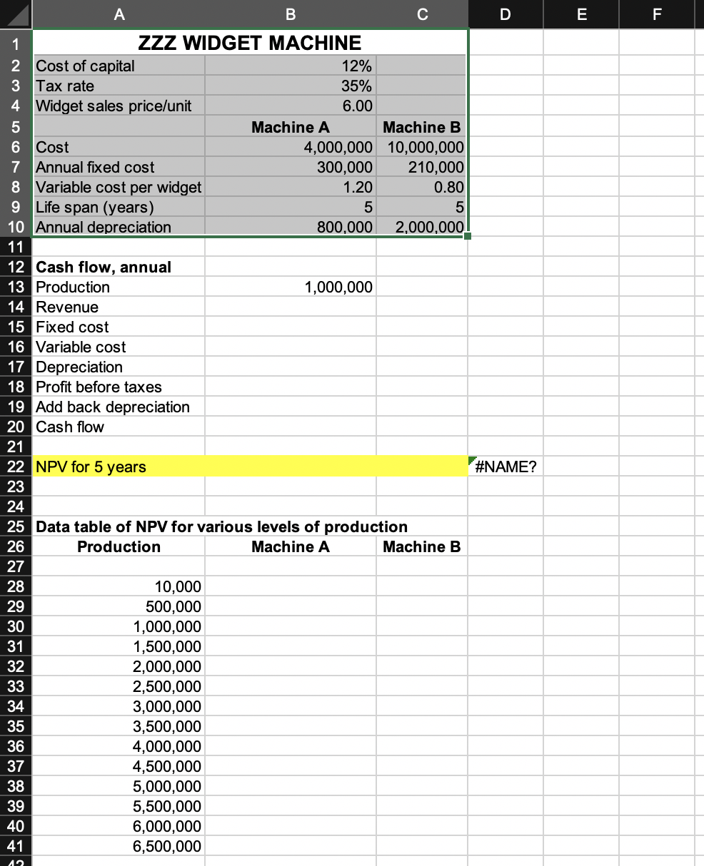 Only in excel. Only hard coded formulas. A. If the company manufactures