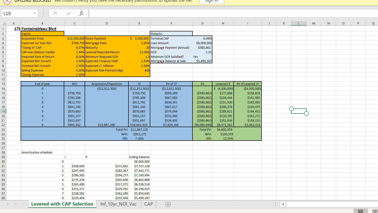 4. Before-tax expected return Using an Excel spreadsheet, determine the expected levered-before-tax-annual