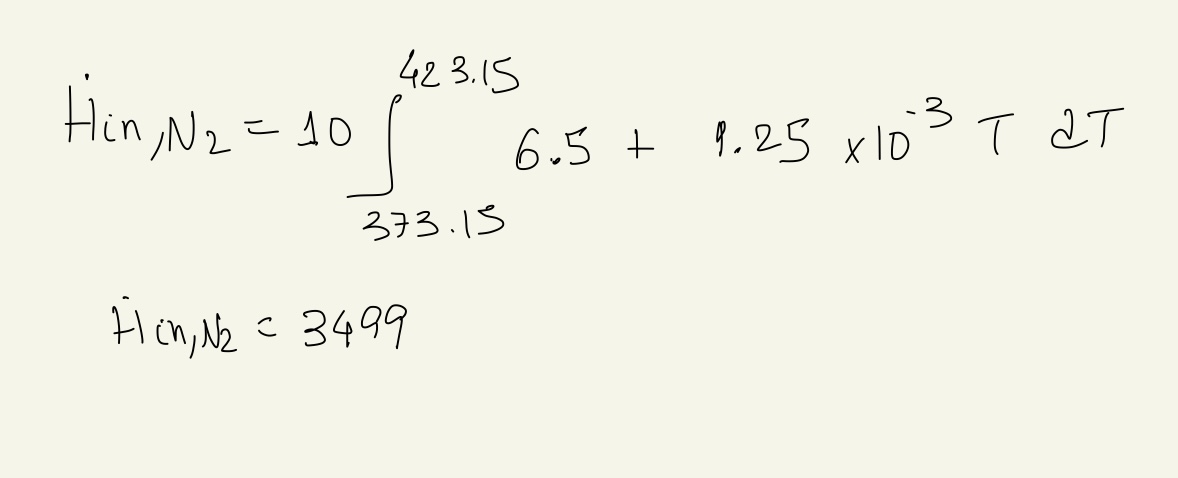  can anyone explain this calculation? im getting a different resultHin,N=10373.15423.156.5+1.2510-3TdT H10,N2=3499