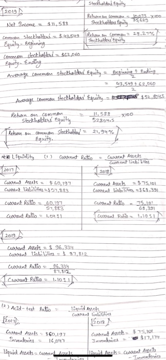 a report that presents ALL your computations and discussions in Part 2.