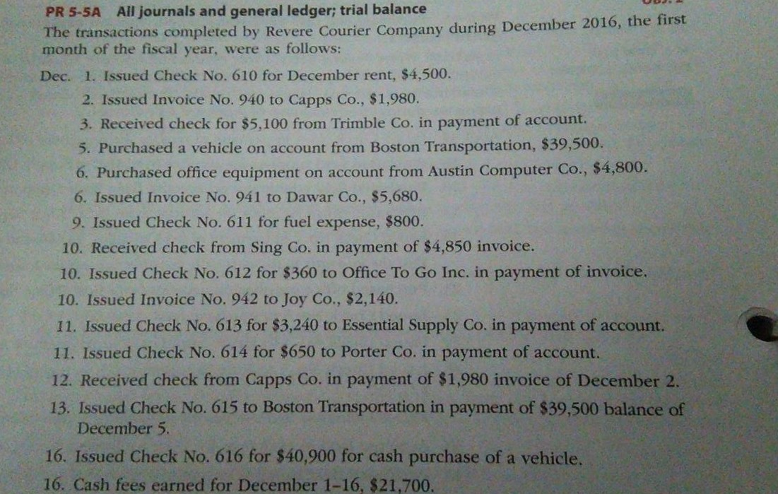 I just need part 3 answerd in the picture PR S-5A All