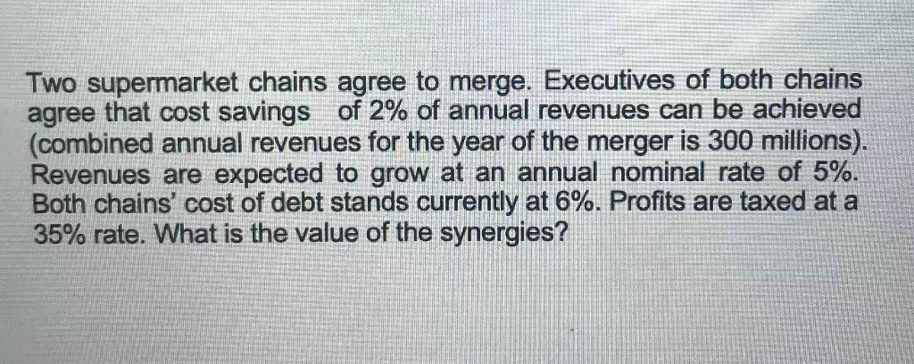 need it ASAP Buyer wants to acquire company Co. The following projections