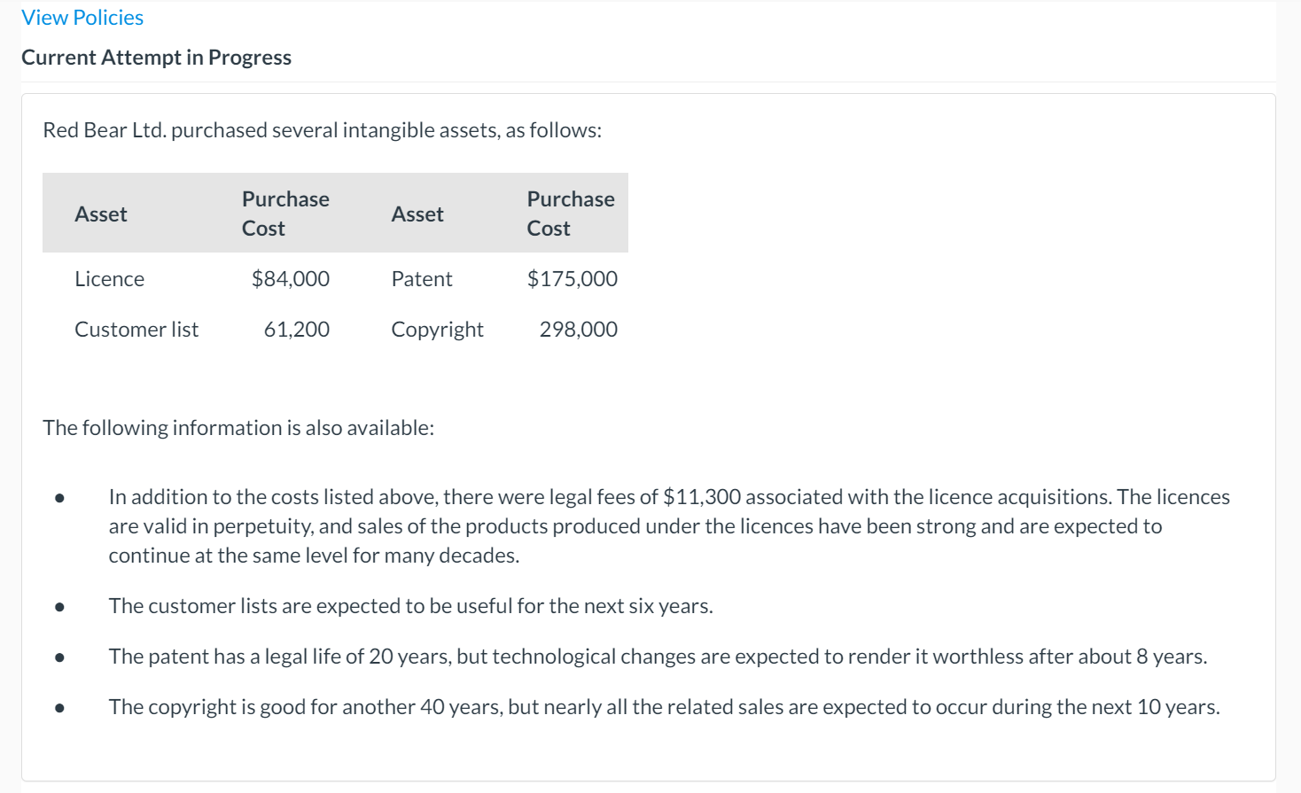  View Policies Current Attempt in Progress Red Bear Ltd. purchased several