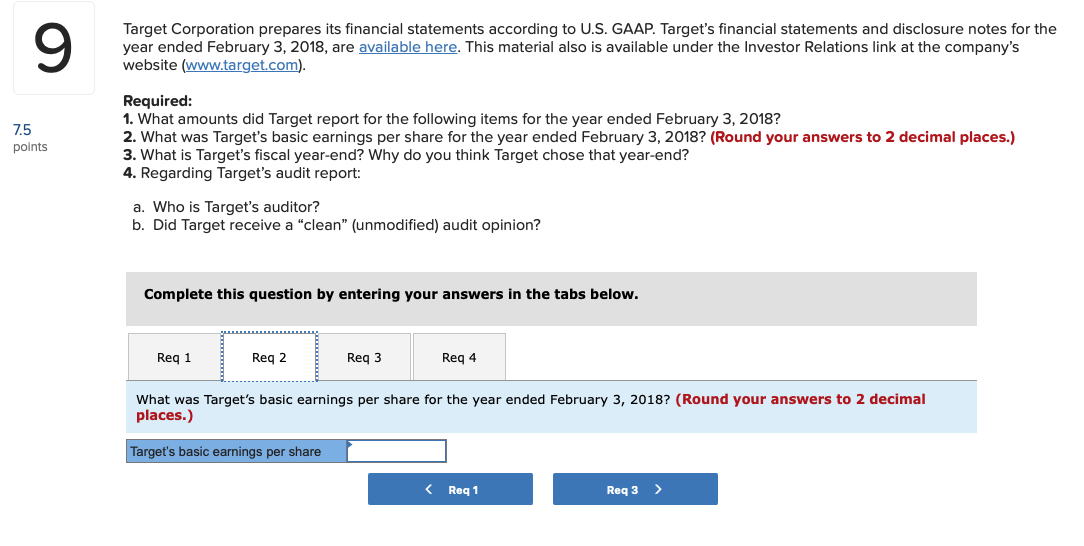 financial statements according to U.S. GAAP. Target's financial statements and disclosure notes