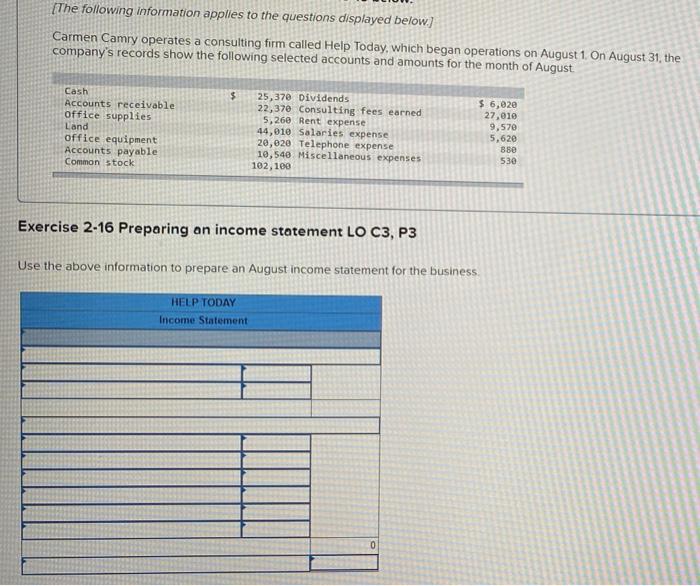 chart of accounts-account numbers in parentheses. Cash (101) Accounts Receivable (106), Office