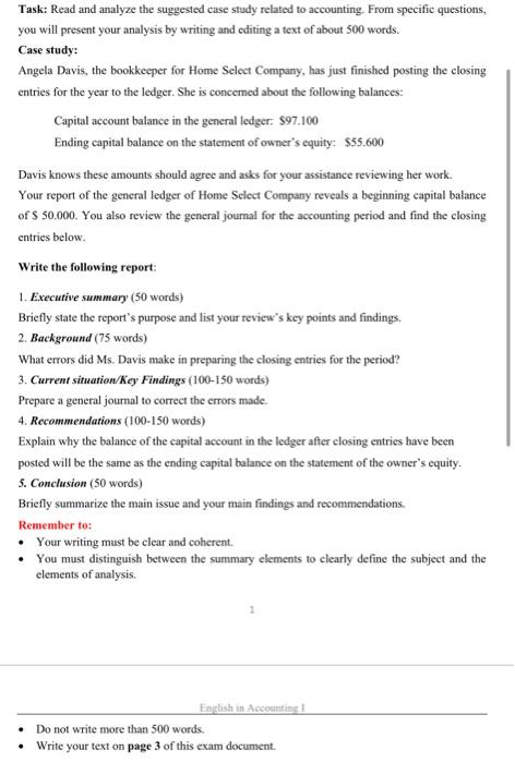  you will present your analysis by writing and editing a text