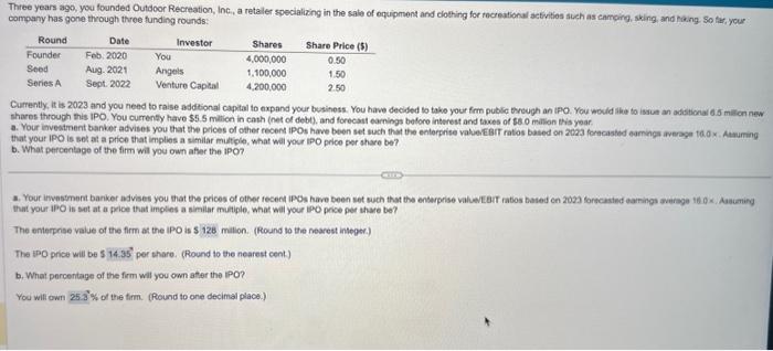How do you get these answers ? Three years ago, you founded