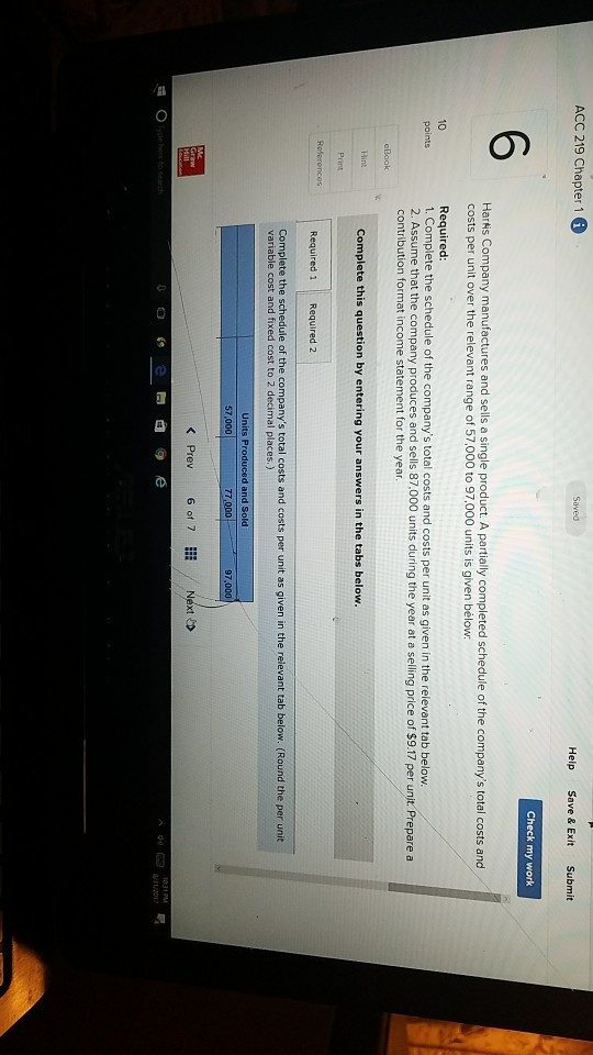 Follow instructions on screen. ACC 219 Chapter 1 6 Saved Help