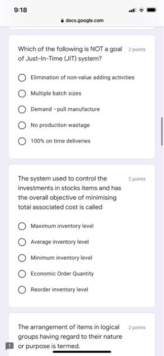 items are physically counted and valued at a regularly predetermined point in