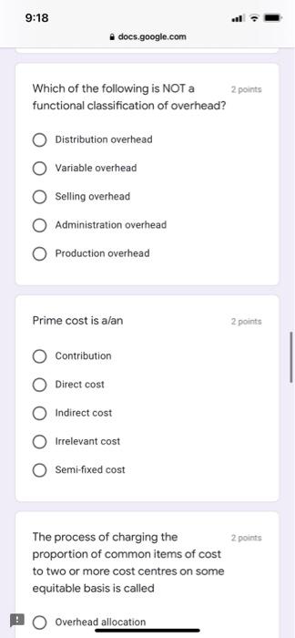 profit 2 points 9:18 docs.google.com Notional profit = 2 points Contract price