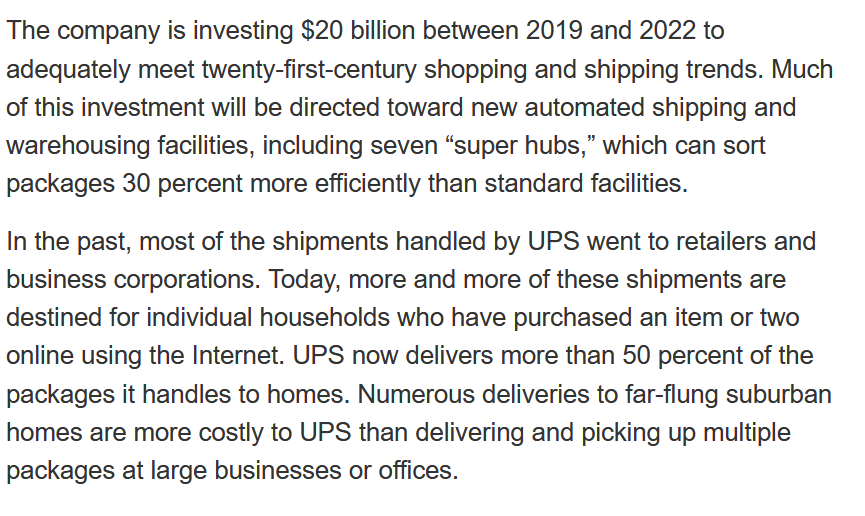 procedures. Although much of UPS's IT infrastructure is leading-edge, not all of