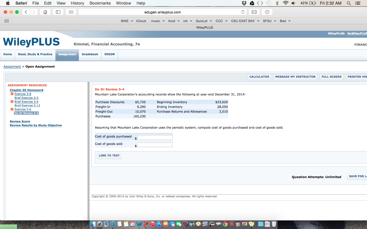 2014. Cost of goods sold $214,000 Rent expense $33,100 Freight-out 8,100 Sales