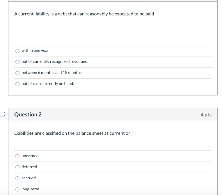 A current liability is a debt that can reasonably be expected