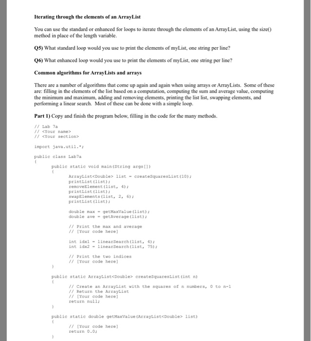 often don't know how many elements a list of items will need